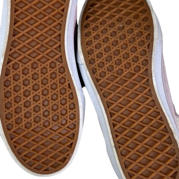 Vans Pink Suede Old Skool Sherpa Lined Sneakers Holographic Stripe US Missy 5.0 - Picture 11 of 12